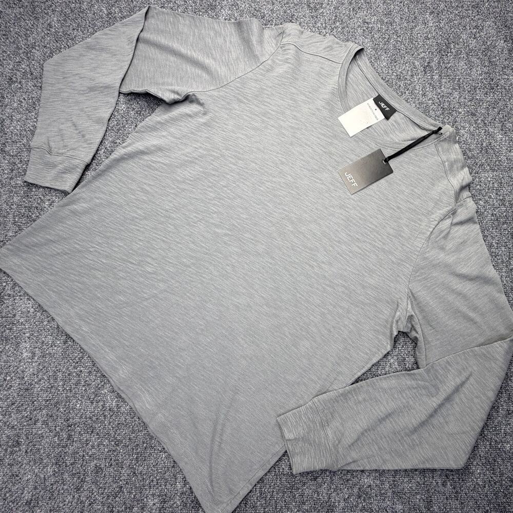 JEFF NEW Merino Wool Sweater Gray Crewneck Lightweight XL